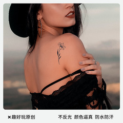 Herbal tattoo stickers long-lasting waterproof and sweat-proof large flower arm tattoo semi-permanent juice tattoo stickers for men and women