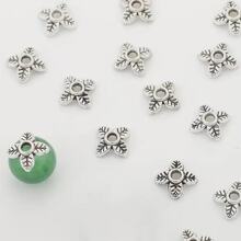 跨境爆款四叶草合金花托 diy古银珠托编织隔珠串珠手链饰品配件