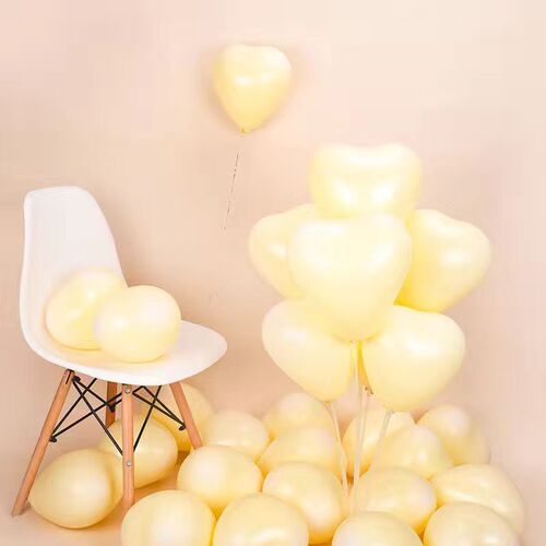 12-inch single-layer macaron heart-shaped wholesale wedding party engagement birthday scene decoration love heart balloons