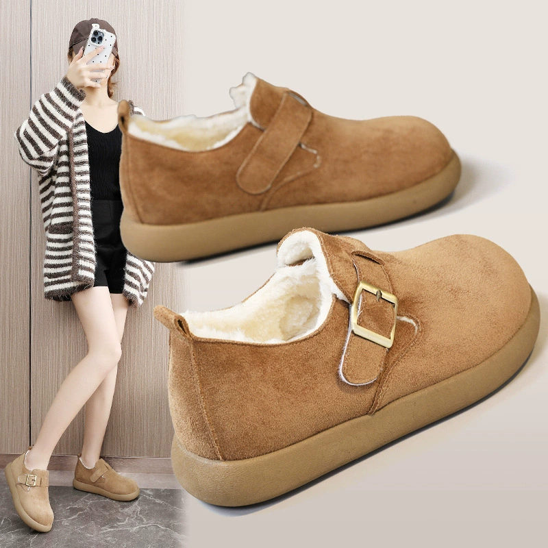 BN5001 всё включено плюс бархатная маленькая картошка обувь Birkenstock для женщин 2025 новая зимняя слип-он ленивые шапочки хлопковые туфли