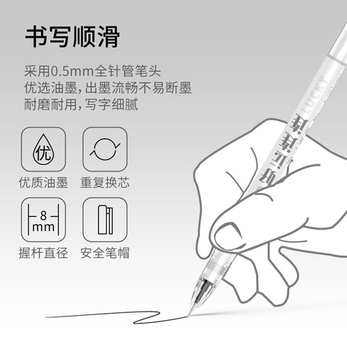 True color 0.5mm water pen GP128 diamond head student brush question pen exam pen office signature pen carbon gel pen