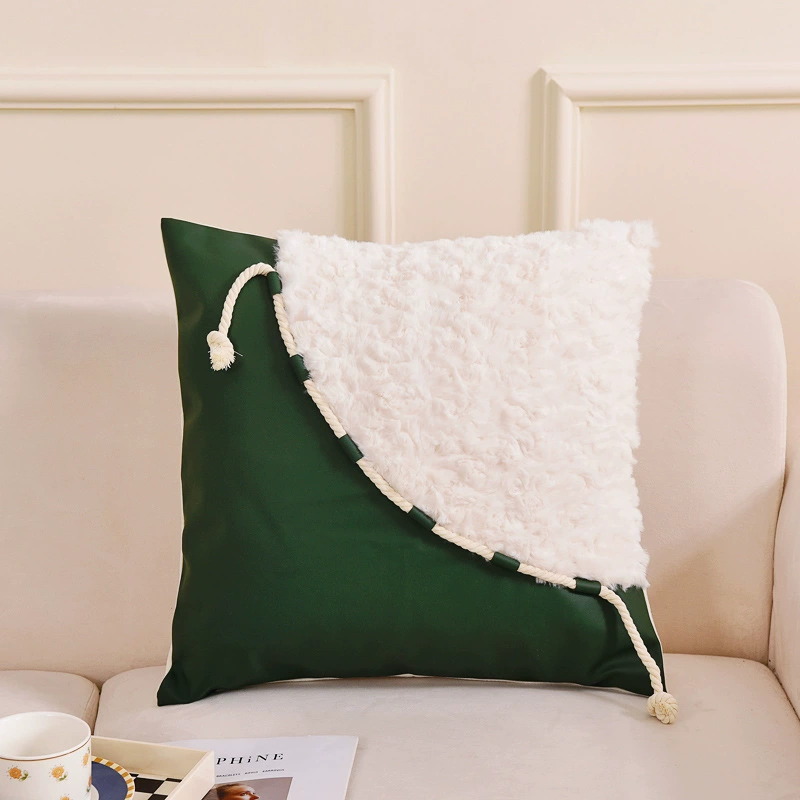 Имитированная шерсть кролика подушка, декоративная подушка для sofa, гостиная, прикроватный обратно офисный стул