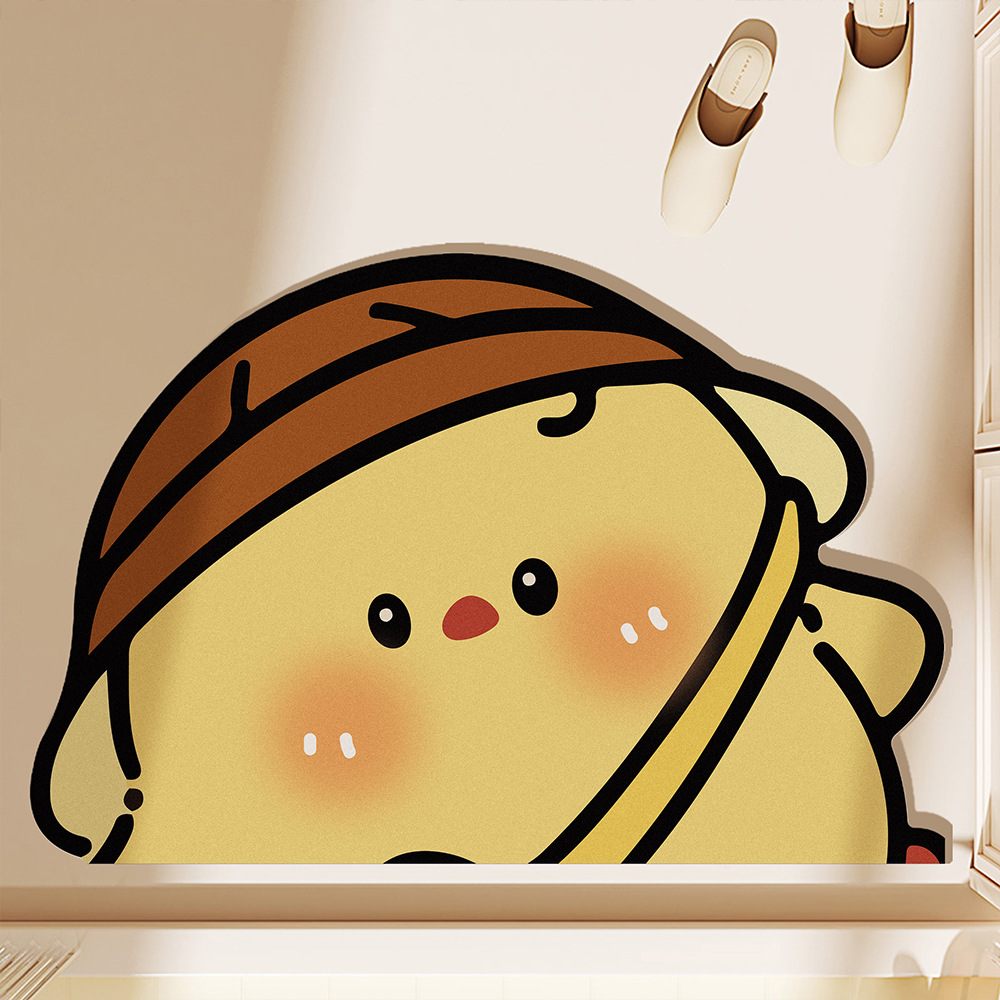 Caricatura encantadora inodoro piso de baño de algas almohadilla absorbente de agua de secado rápido inodoro puerta de inodoro almohadilla antideslizante