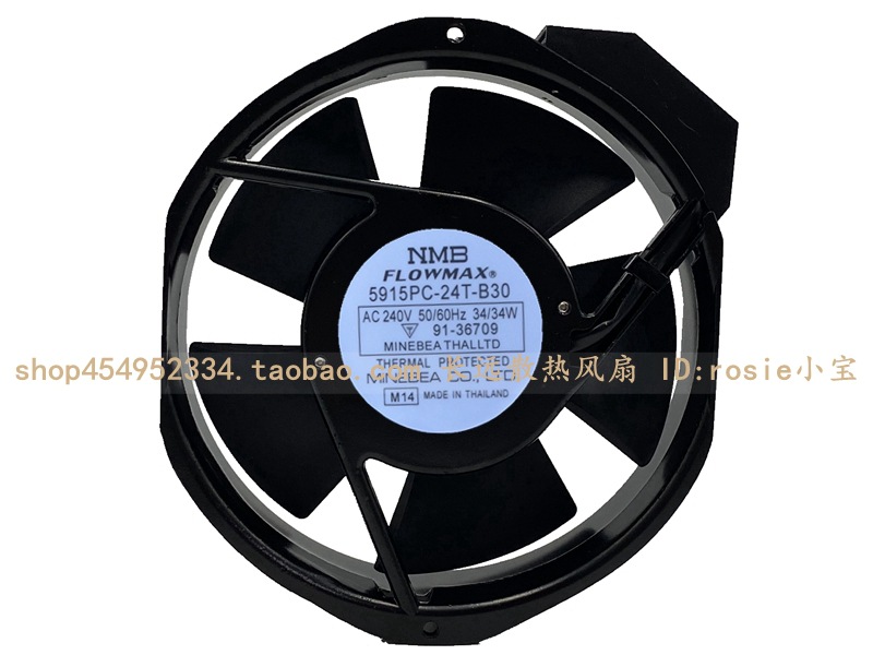 NMB FLOWMAX 5915PC-24T-B30 17238 AC240V 34W轴流风机 散热风扇