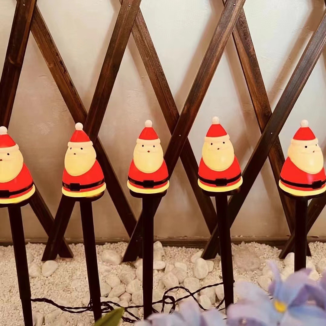 Nuevo caramelo solar tierra enchufe luz Navidad caña luz al aire libre patio decorativo luz fiesta actividad atmósfera Luz