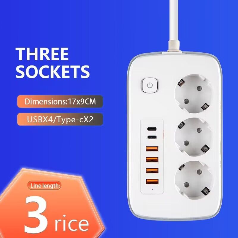 순수한 구리 유럽 게이지/3 비트 4USB 2 유형 c3 m