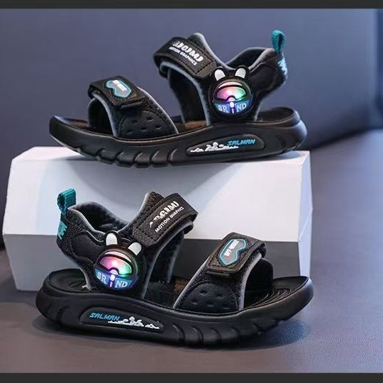 Sandalias casuales para niños 2026 verano nuevo tipo de zapatos de velcro para niños zapatos de playa de moda para niños image 5