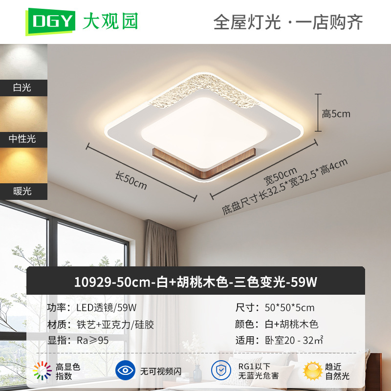 Luz de techo de la sala de estar moderna y simple lámpara de dormitorio principal 2026 nueva luz de techo de la habitación francesa 448L
