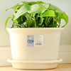 Flowerpot, plastic round resin, landing gear