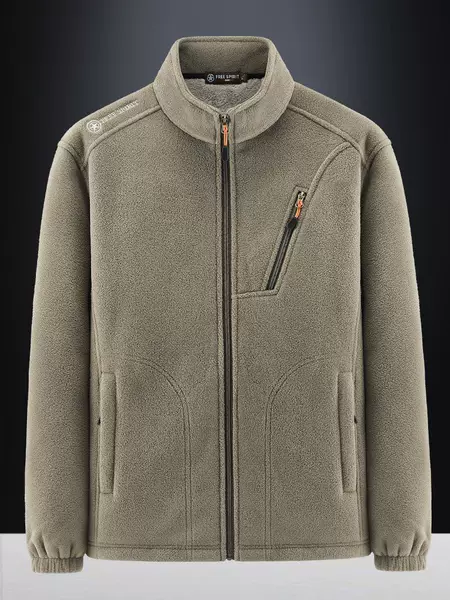 [Thickened Version] Foreign Trade Jacket Men's Autumn and Winter fleece-lined Thickened Jacket Fleece Coat Warm Fleece Jacket