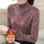 保暖半高领外贸碎花上衣