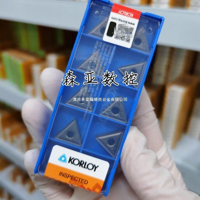 TNMG160408-VP3 PC8110 KORLOY克劳伊钛合金加工三角形全周槽