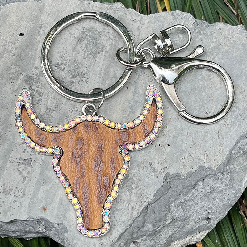 Ethnic Style Cowboy Style Animal Alloy Leather Inlay Rhinestones Unisex Bag Pendant Keychain display picture 2