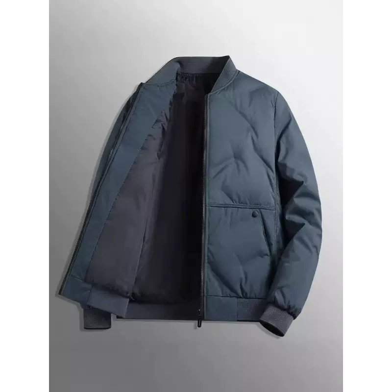 秋冬男士羽绒服50绒棒球男轻薄保暖休闲外套冬季御寒中年羽绒服