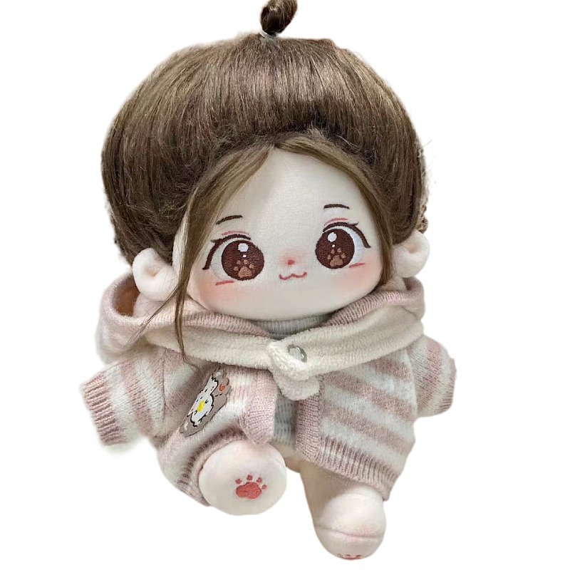 Miaomiao muñeca de algodón 20cm muñeca de peluche muñeca femenina de vestir-up muñeca desnuda no atributo humanoide muñeca regalo de cumpleaños