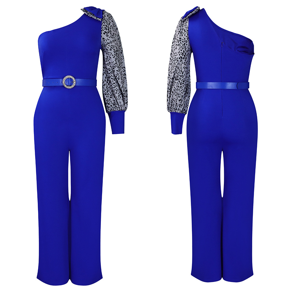 Women's Jumpsuits Rompers One Shoulder High Waist Wide Leg Elegant_voghion.com