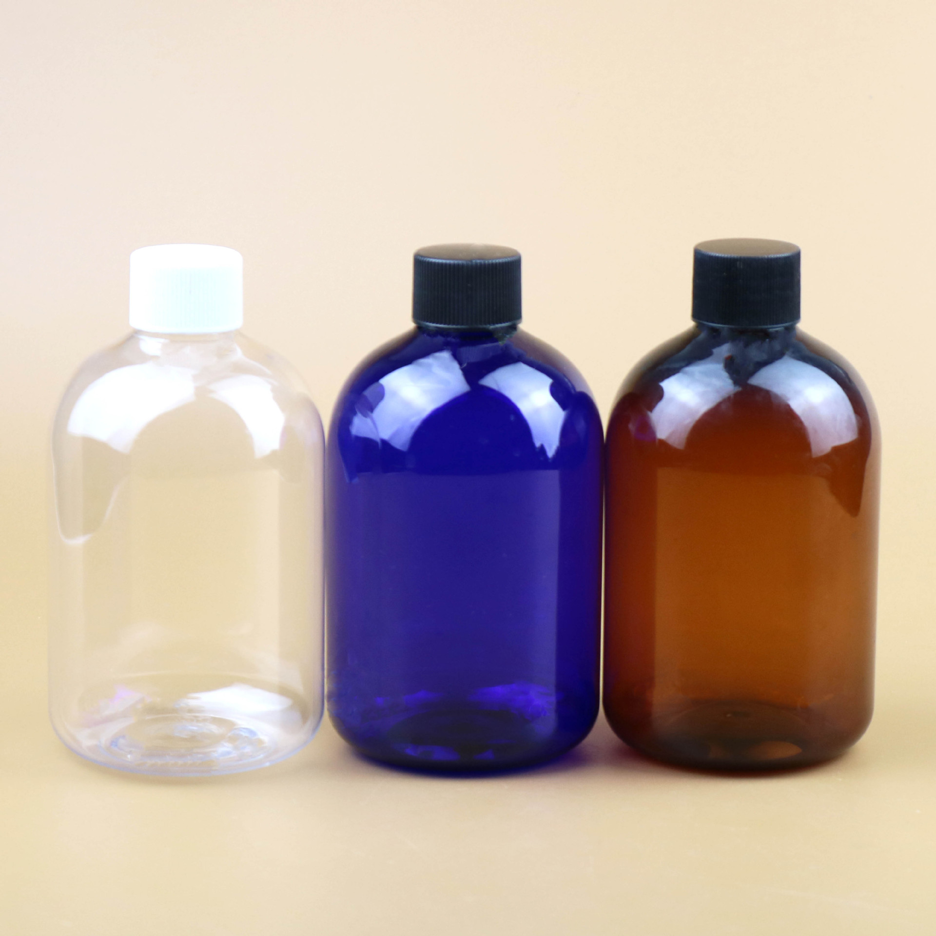 厂家直供330ML圆肩矮胖PET塑料瓶配全塑旋盖化妆品乳液纯露分装瓶