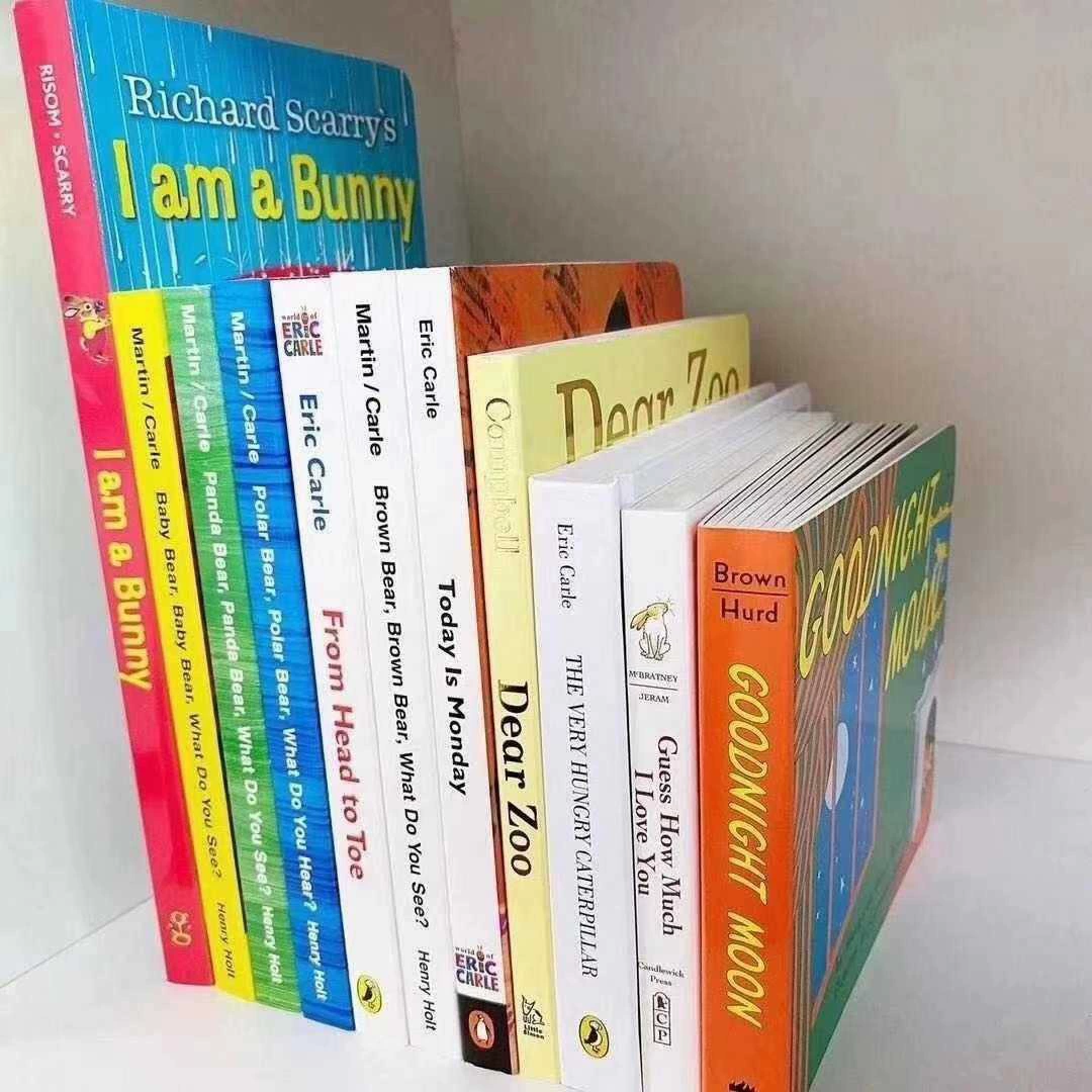Дорогой ЗОО, английская версия «Brown Bear, Brown Bear», «The Very Hungry Caterpillar», классические картонные книги, 11 томов