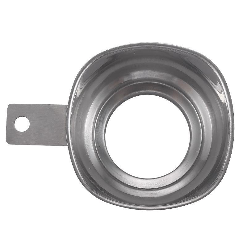 Acero inoxidable cuadrado boca ancha embudo boca grande diámetro fuga de aceite herramienta de cocina con mango mermelada salchicha embudo