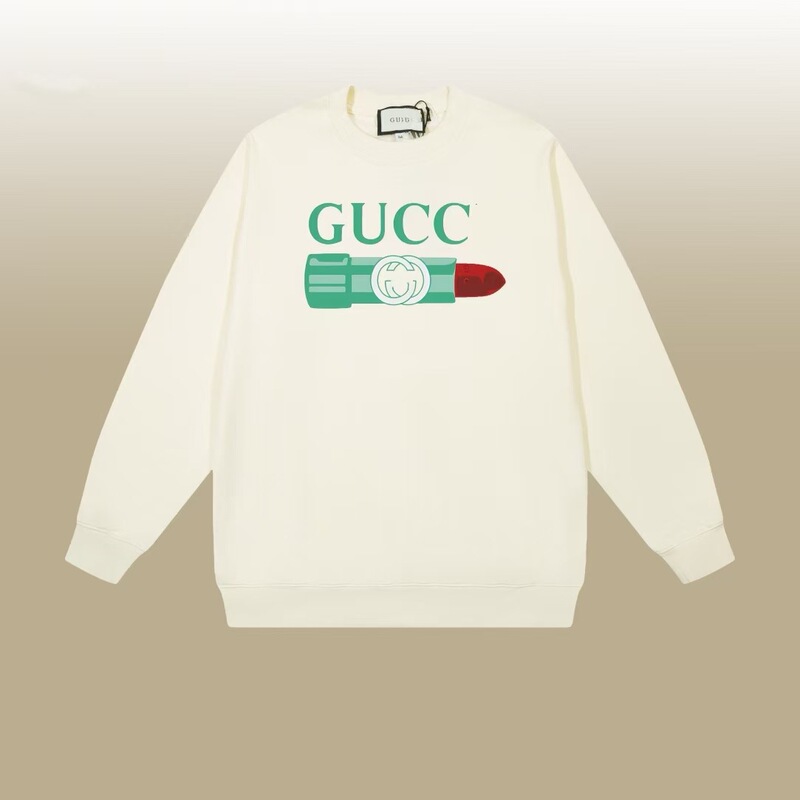 跨境高版本古GU满印奇CCI魔术贴长袖网红INS宽松休闲卫衣男女同款|undefined