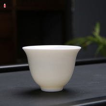 德化白瓷羊脂玉品茗杯主人杯家用单杯茶碗茶具套装陶瓷单个小茶杯