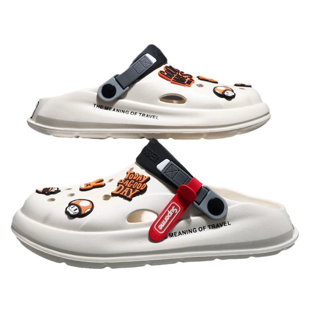 Туфли Crocs с толстой подошвой Мужские 2025 Новый Нескользящий толстая подошва Crocs, популярный стиль Легкие и дышащие пляжные баотоу сандалии