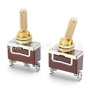 Golden pattern button switch 2nd gear 3rd gear car modification switch 12MM high current knurled lever rocker switch