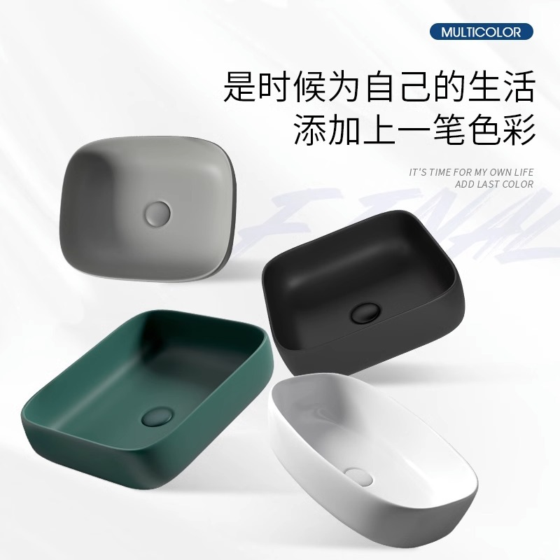 Mesa nórdica lavabo de gran tamaño lavabo único baño lavabo simple hogar gris lavabo creativo