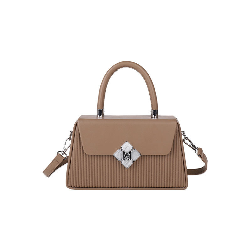 Bolso de textura transfronteriza 2025 verano nuevo bolso femenino moda bolso de hombro a rayas transmisión en vivo del mismo estilo bolso de mensajero marea