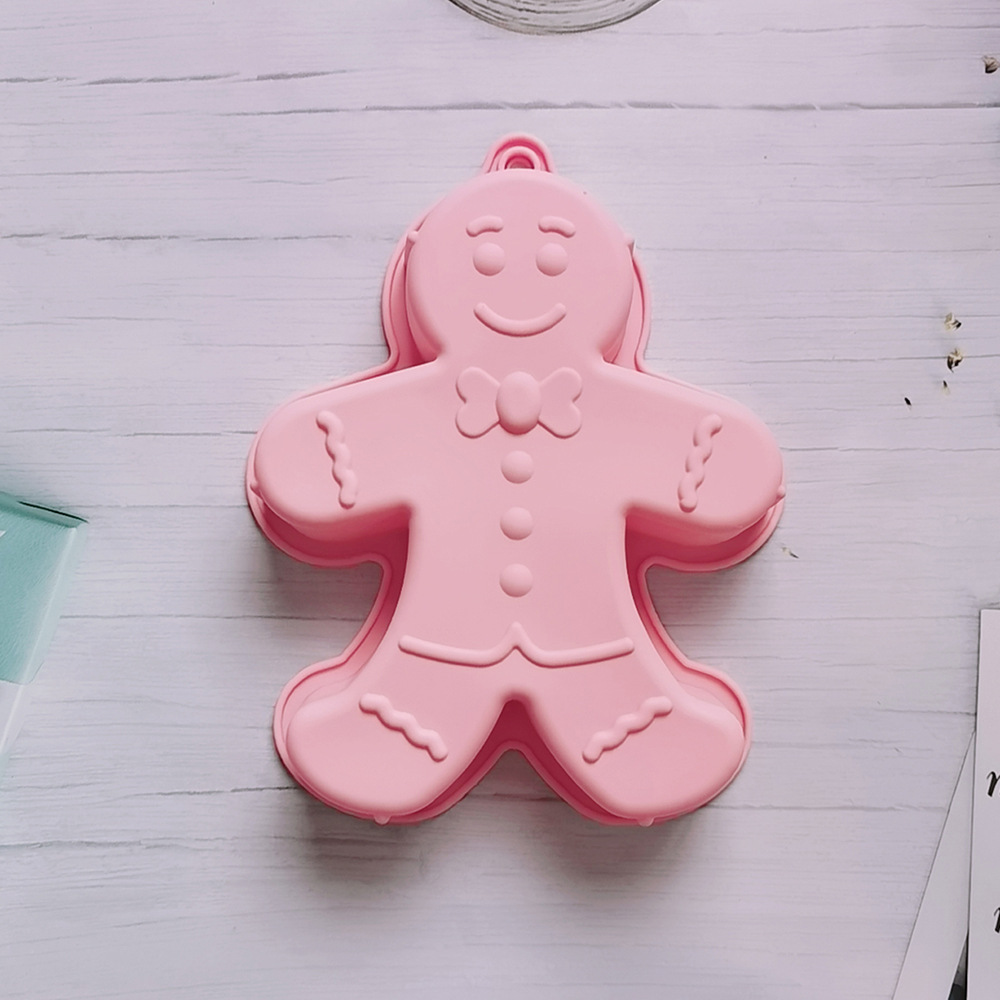 Silicone Snowman 65 molde de silicona pastel molde de pan postre cocina hornear harina de arroz