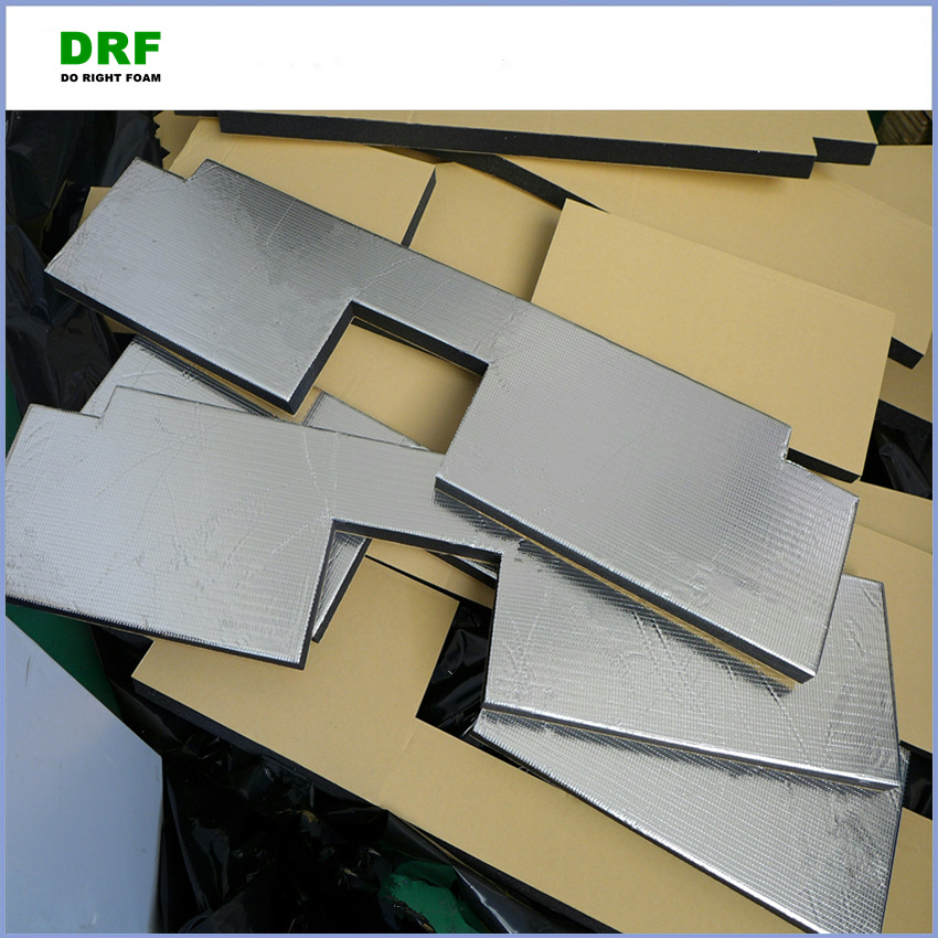 供应PU聚氨酯背胶海绵贴覆铝箔 Sponge涂胶贴铝箔海绵垫