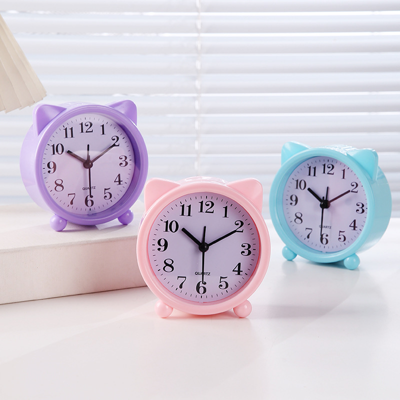 Cartoon Alarm Clock, Fashionable and Cute Clock, Children's Student Bedroom Bedside Small Alarm Clock, Creative Gift