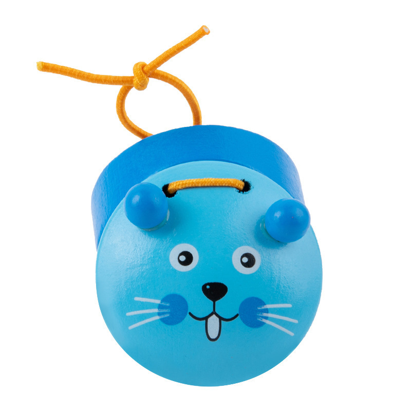 Castañuelas de madera Weiweihu, animales creativos, orejas pequeñas, percepción musical infantil, juguetes de educación temprana Montessori, castañuelas pequeñas