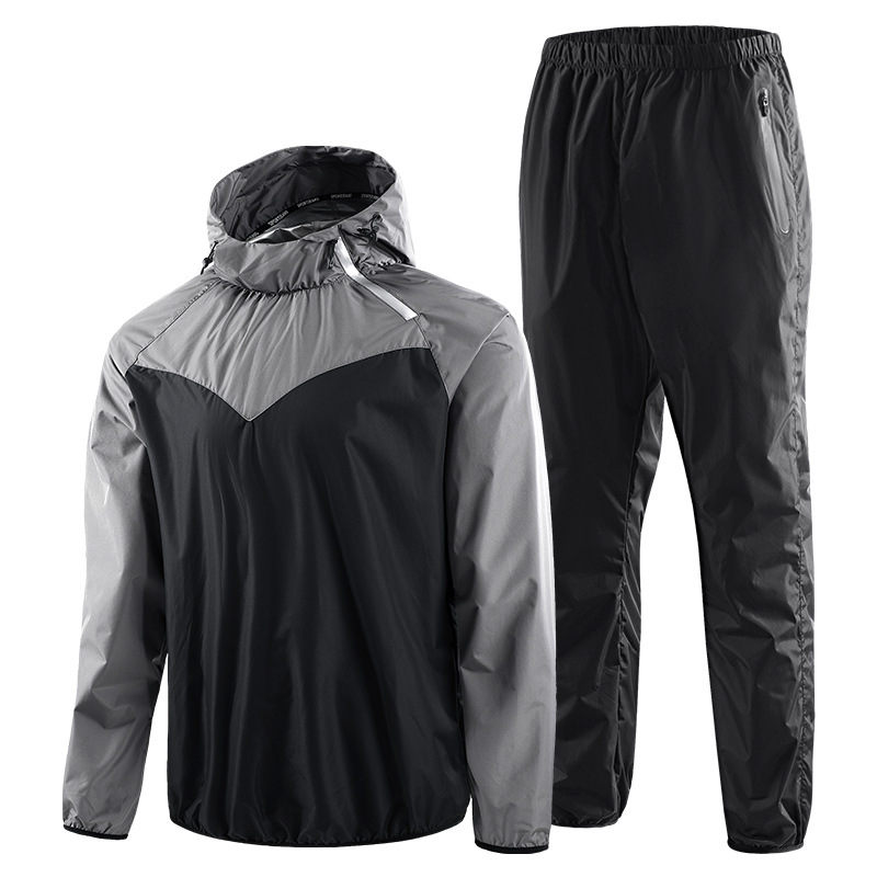 Europa y Estados Unidos hombres transfronterizos running bully trajes de entrenamiento de fitness camisas deportivas casuales sueltas dos piezas set de abrigo