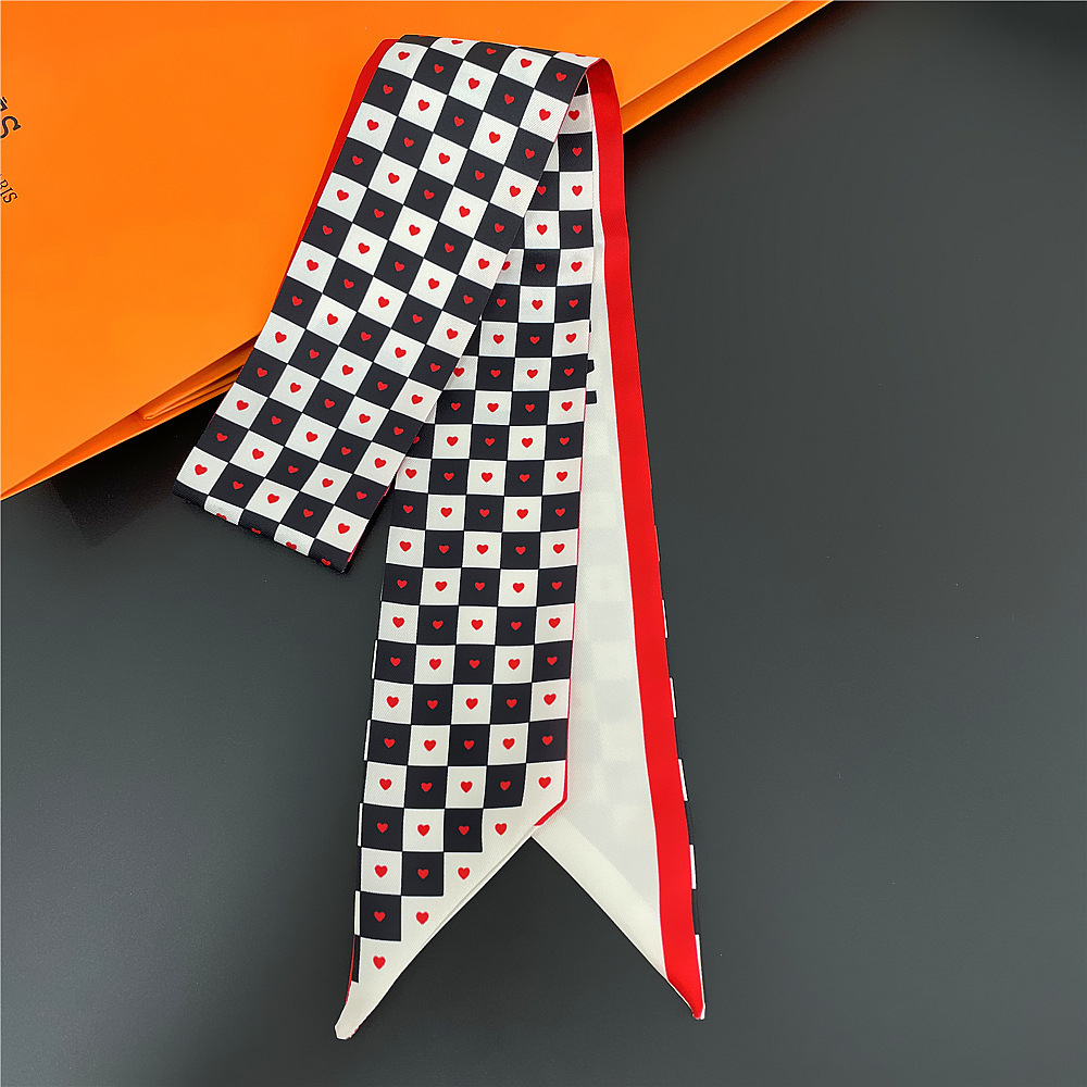 2025 nuevo estilo D bolsa atada bufanda de seda Dai Fei bolsa envuelta asa seda twilly tira larga y estrecha correa correa para el cuello cinta