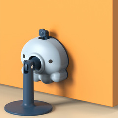 Fun flower colored silicone punch-free toilet silent anti-collision door suction floor suction door stopper door buckle door top