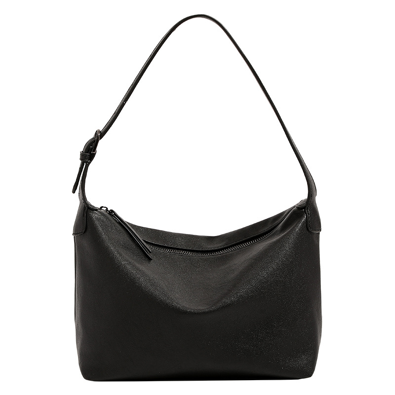Soft Leather Underarm Hobo Bag For Women 2024 New Versatile Casual Handbag Korean Style Commuter Shoulder Bag Dumpling Bag - Thumbnail 5