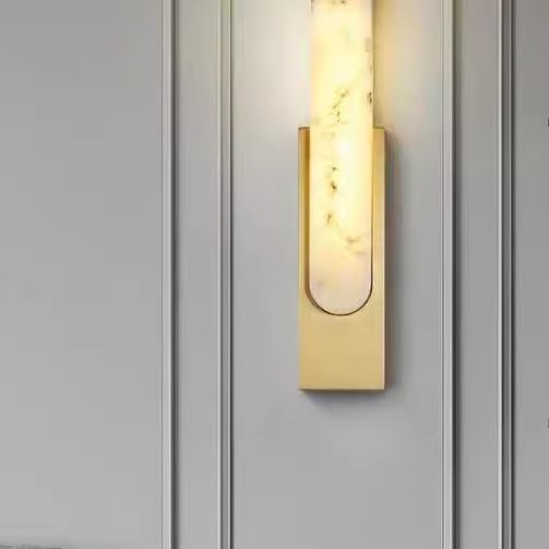 Moderno de lujo ligero, dormitorio creativo, lámpara de pared junto a la cama, sala de estar, pasillo, departamento de ventas, vestíbulo del hotel, lámpara de pared de mármol de imitación de alta calidad