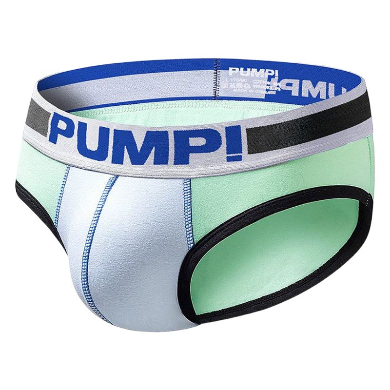 Тонкое нижнее белье PUMP с низкой талией тонкое Бедро модное соответствие цветов Мужские спортивные трусы Внешняя торговля Одиночная сумка