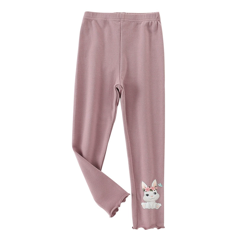 Хлопковые тонкие осенние л leggings, детские весенние брюки для девочек, западный стиль, детская одежда