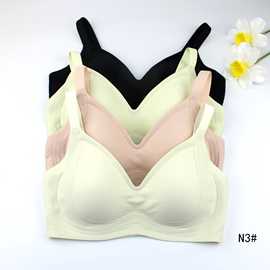 果冻N3#半固定杯排扣美背内衣薄B杯M-2XL舒适亲肤尾货文胸批发特