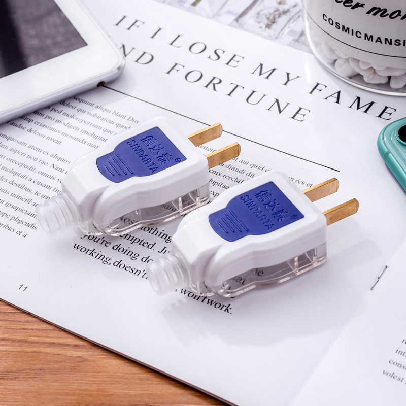 Xinda Tai One-piece Copper New Material Translucent PC Material Two-pin Plug High Power Two-pole Plug