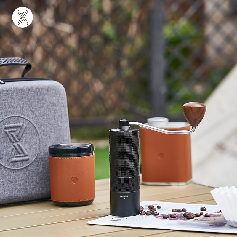 Caja de regalo de cafeteria de viaje al aire libre, conjunto de taza de filtro de café de lavado a mano, molino de frijoles