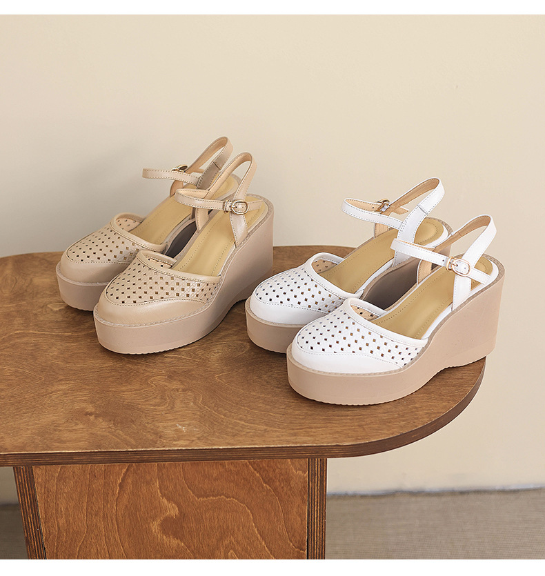 Sandal cao gót nữ mũi nhọn quai ngang đế dày 9.5cm — màu trắng ngà, màu mơ chi tiết 14
