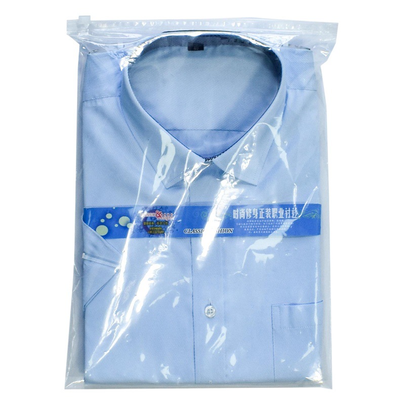 Bolsas con cierre transparentes y esmeriladas en existencia para camisas, bolsas autoadhesivas esmeriladas para toallas, bolsas para embalaje de ropa.