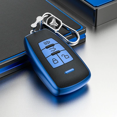 High-End Men's and Women's Shell New — Car key bag - baic-sapphire-blue-buttons-all-inclusive-anti-fall