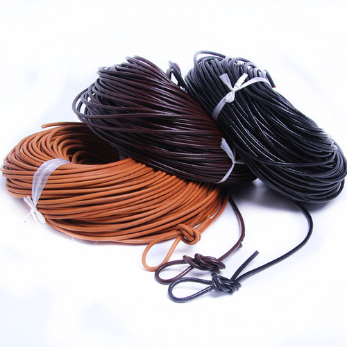 Cowhide rope genuine leather rope round cowhide rope DIY jewelry accessories retro first layer cowhide rope cowhide strip manufacturer