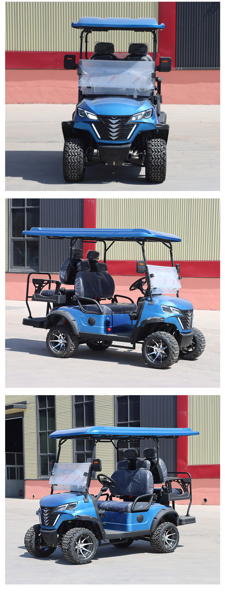 Electric Golf Carts Can Be Exported, Double-Row 4-Seater 2+2 Model Sightseeing Car for Golf Courses and Scenic Spots, Fuel Type Can Be Customized