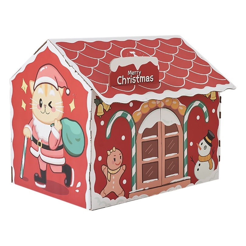 Límite de vacaciones de impuestos de succión de gato-Navidad con gatos Navidad nido habitación Scratch Board Cat's Christmas