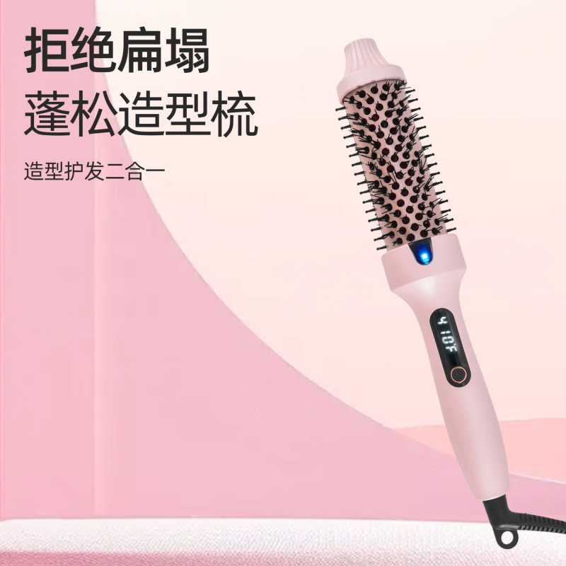 クロスボーダーふわふわコームヘアアイロン 38 ミリメートル電熱ヘアアイロンコーム多機能ツーインワンヘアアイロンヘアアイロン兼用|undefined